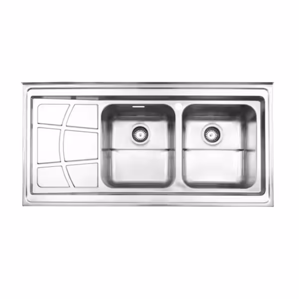 سینک دو لگنه فانتزی 762 روکار استیل البرز