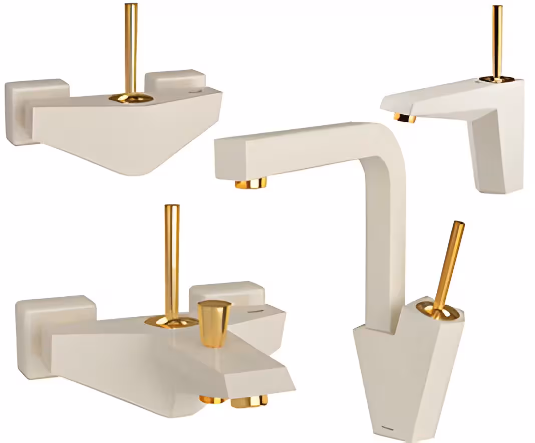 ست شیرالات شودر مدل تیفانی شیری طلایی