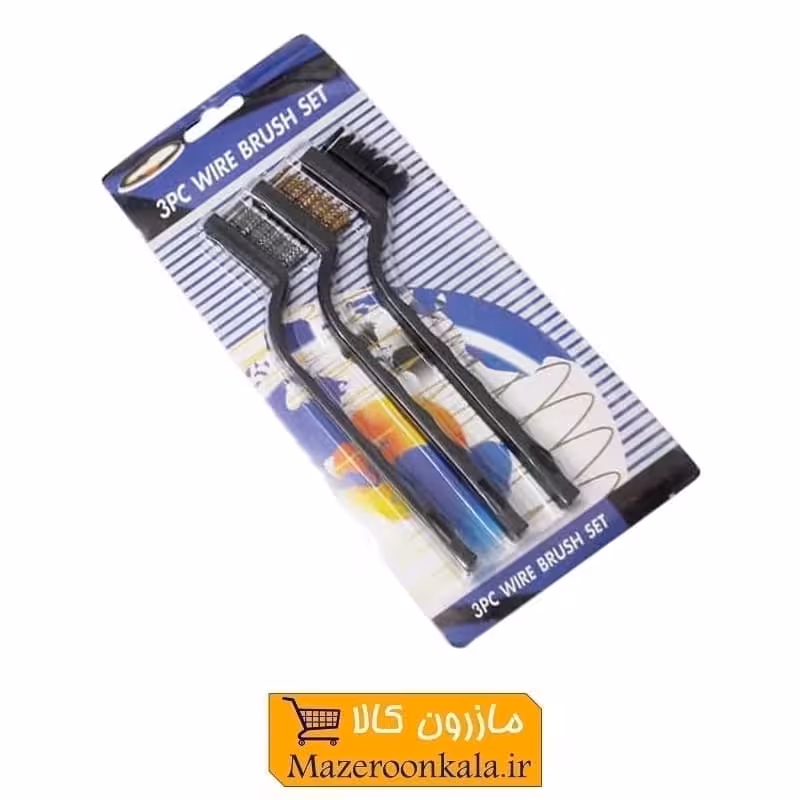 برس یا فرچه سیمی Wire Brush مسواکی 3 عددی کوچک ABS-003