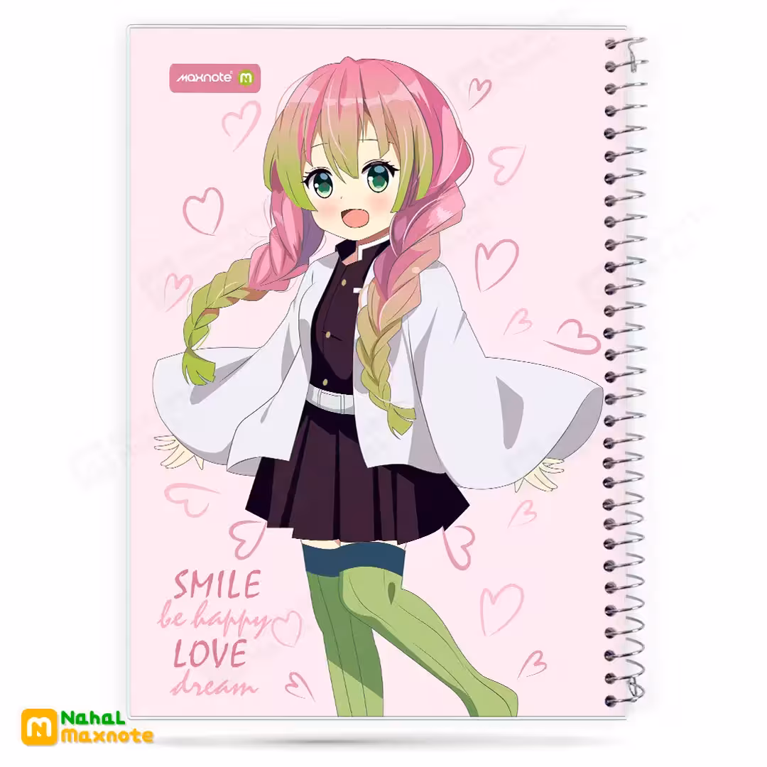 دفتر 100 برگ سیمی طلقی (انیمه) کد 9138.طرح 3 دخترانه