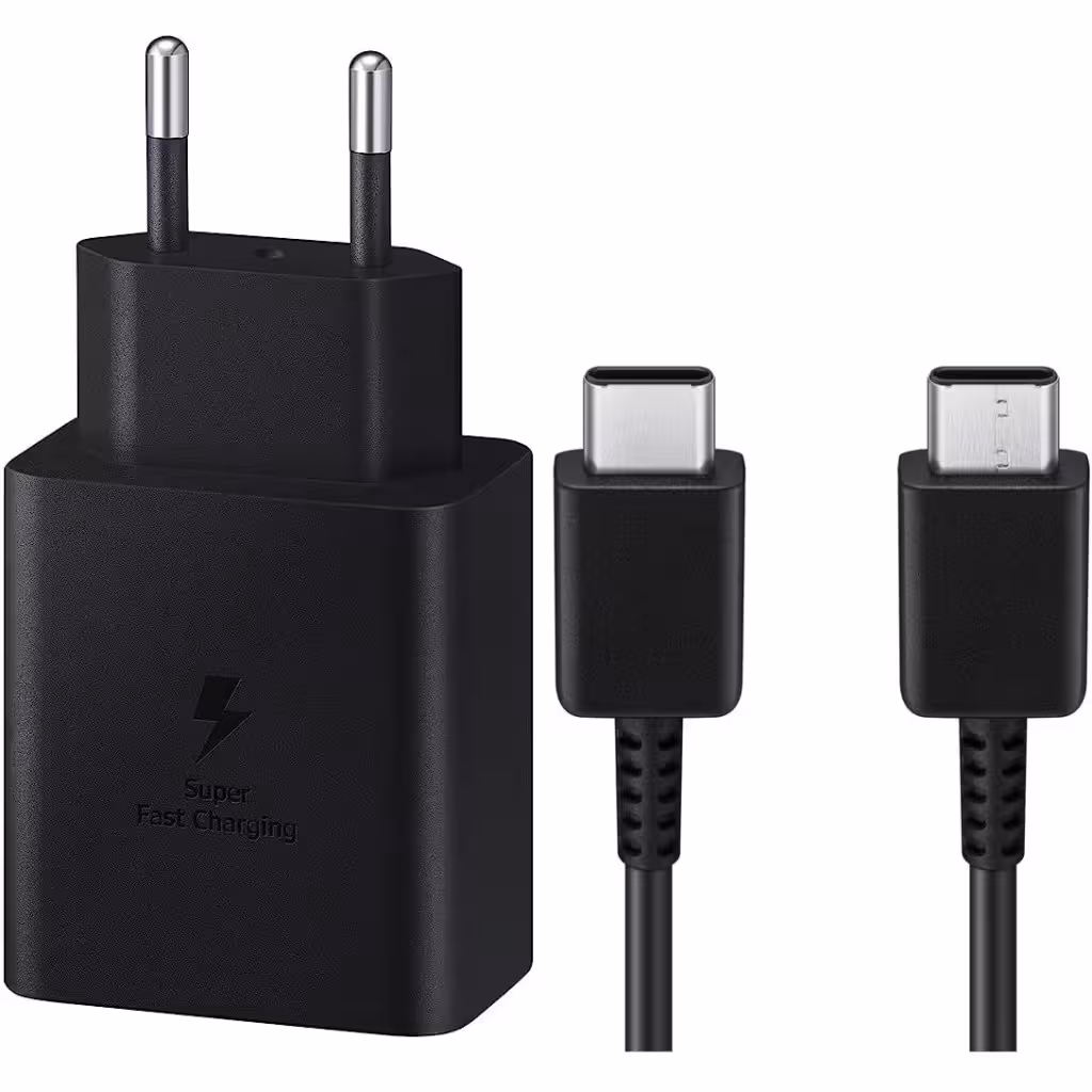 آداپتور 45 وات سامسونگ 95 درصد اورجینال همراه کابل 1.8 متر Samsung Super Fast Charger 45W EP-T4510