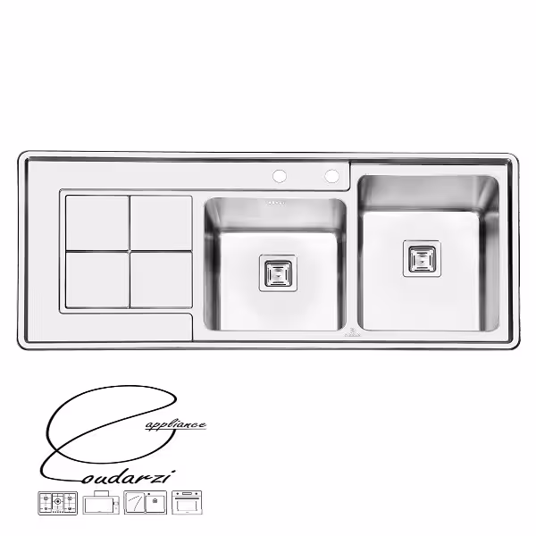 سینک پرنیان استیل مدل PS1213 توکار