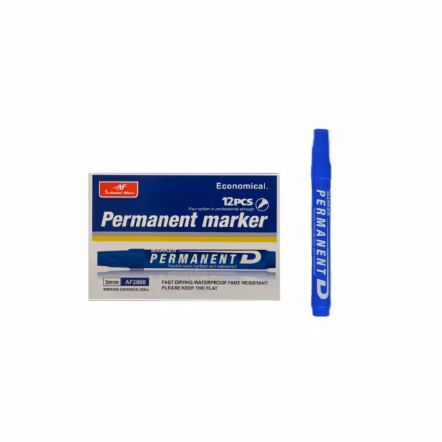 ماژیک معمولی اسکول مکس مدل سر تخت رنگ آبی