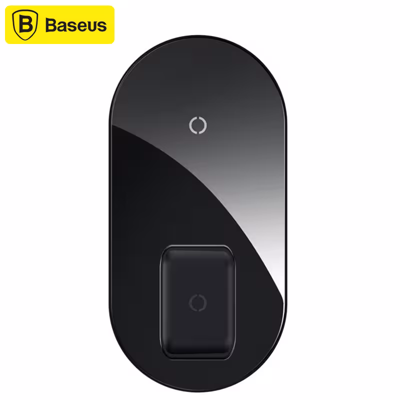 شارژر وایرلس دوکاره بیسوس Baseus Simple 2 in 1 Wireless Charger 15W