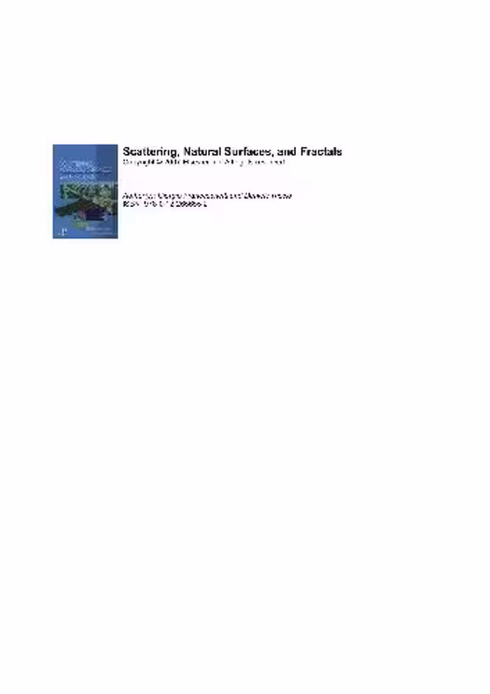 خرید و دانلود نسخه کامل کتاب Scattering, natural surfaces, and fractals