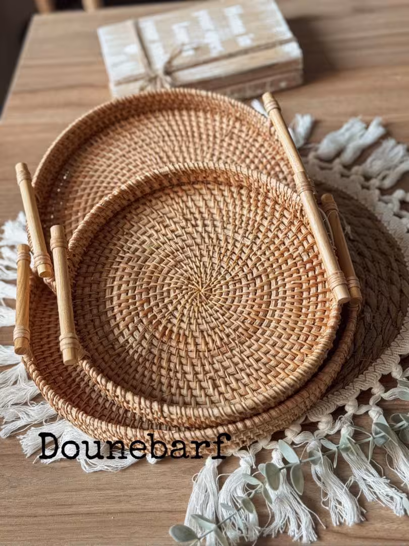 سینی گرد حصیری