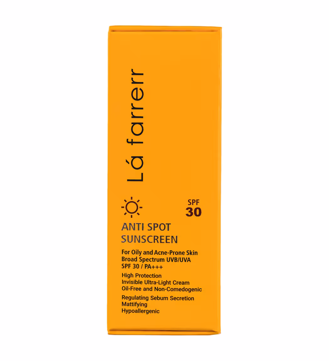 کرم ضد آفتاب و ضد لک SPF 30 بدون رنگ پوست چرب و آکنه دار لافارر