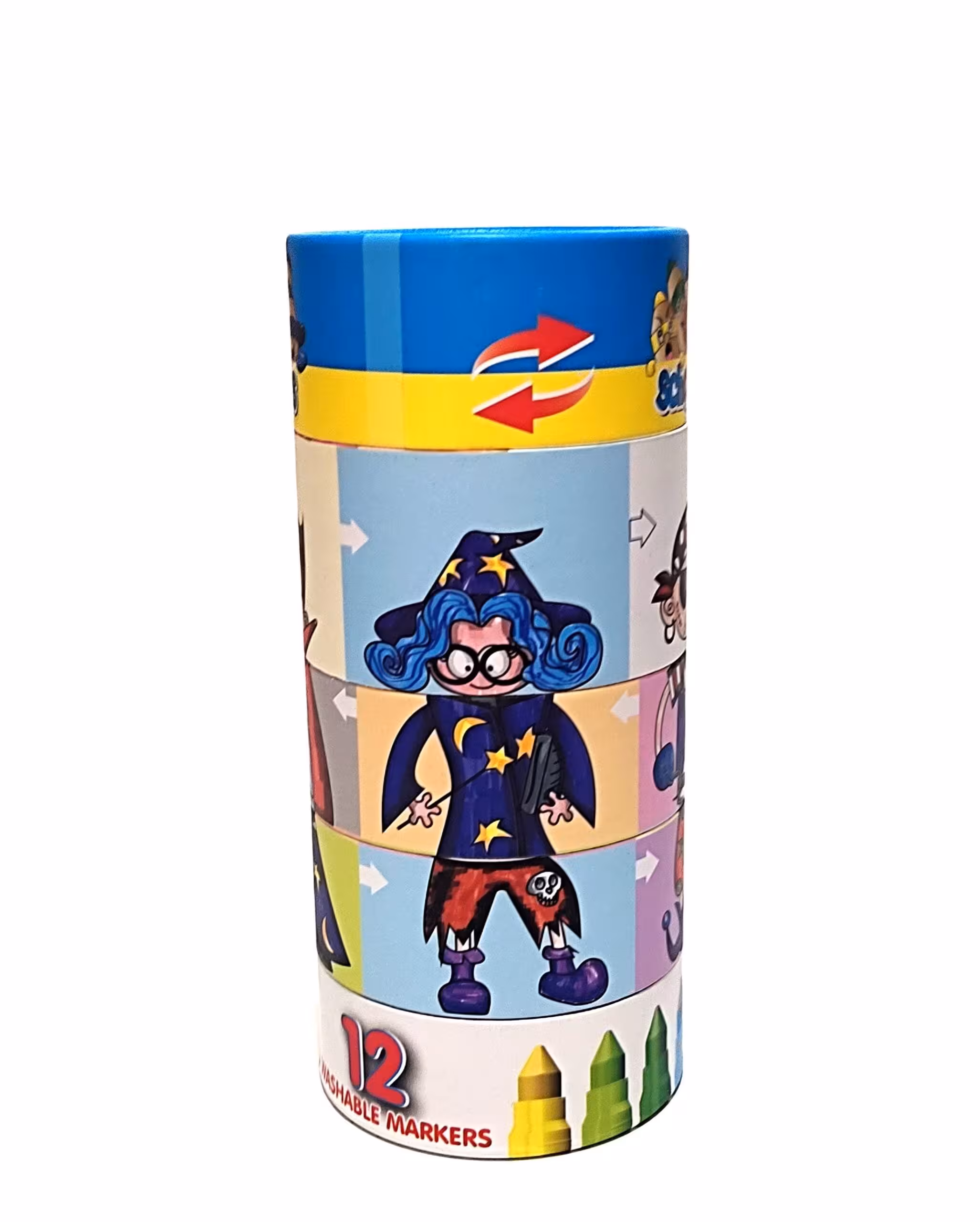 ماژیک 12 رنگ استوانه پازل 92412 اسکول فنس مدل Washable MARKERS