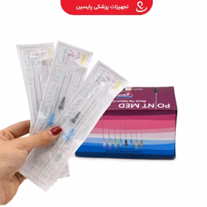 سرسوزن میکروکانولا آبی گیج 23 طول 50mm پوینت مد