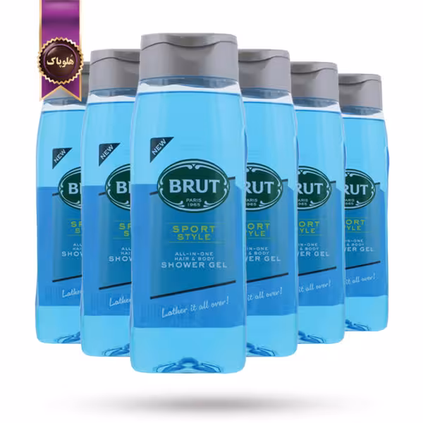 6 عدد ژل دوش 3 در 1 مردانه برات Brut مدل اسپورت استایل Sport Style حجم 500 میلی‌لیتر (اورجینال)