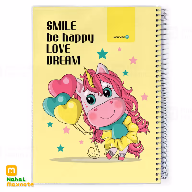 دفتر 80 برگ سیمی طلقی کارتونی کد 9813.طرح 6 دخترانه