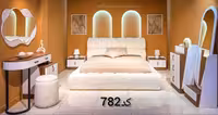سرویس خواب کد 782 شامل تخت – دراور – قاب آینه – پاتختی