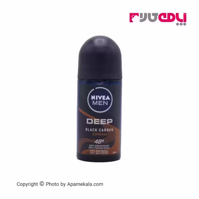 رول ضد تعریق مردانه نیوآ nivea مدل deep black carbon espresso حجم 50 میل