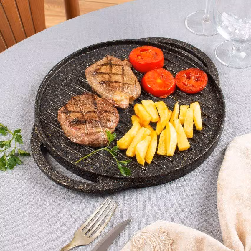 تابه گریل چدنی 2رو (تفلون گرانیت) با کیفیت بسیار بالا و 18 ماه ضمانت