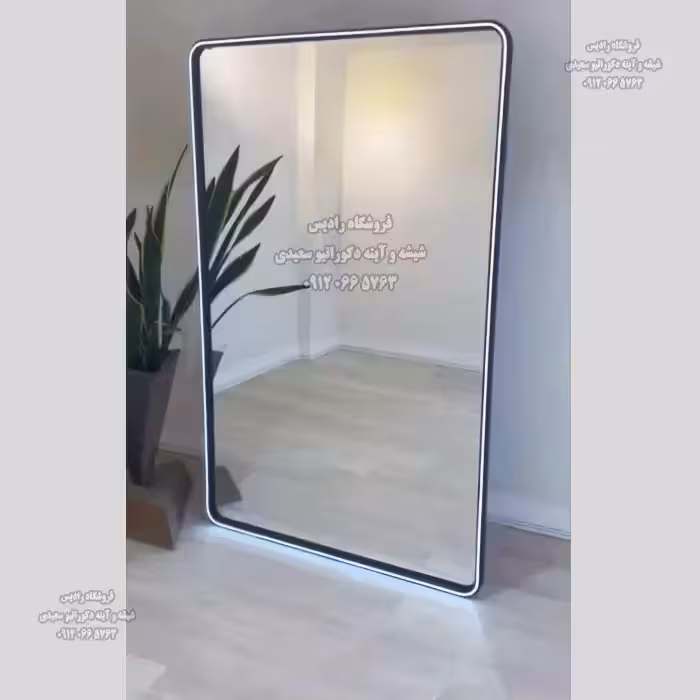 آینه قدی مستطیل نئونی