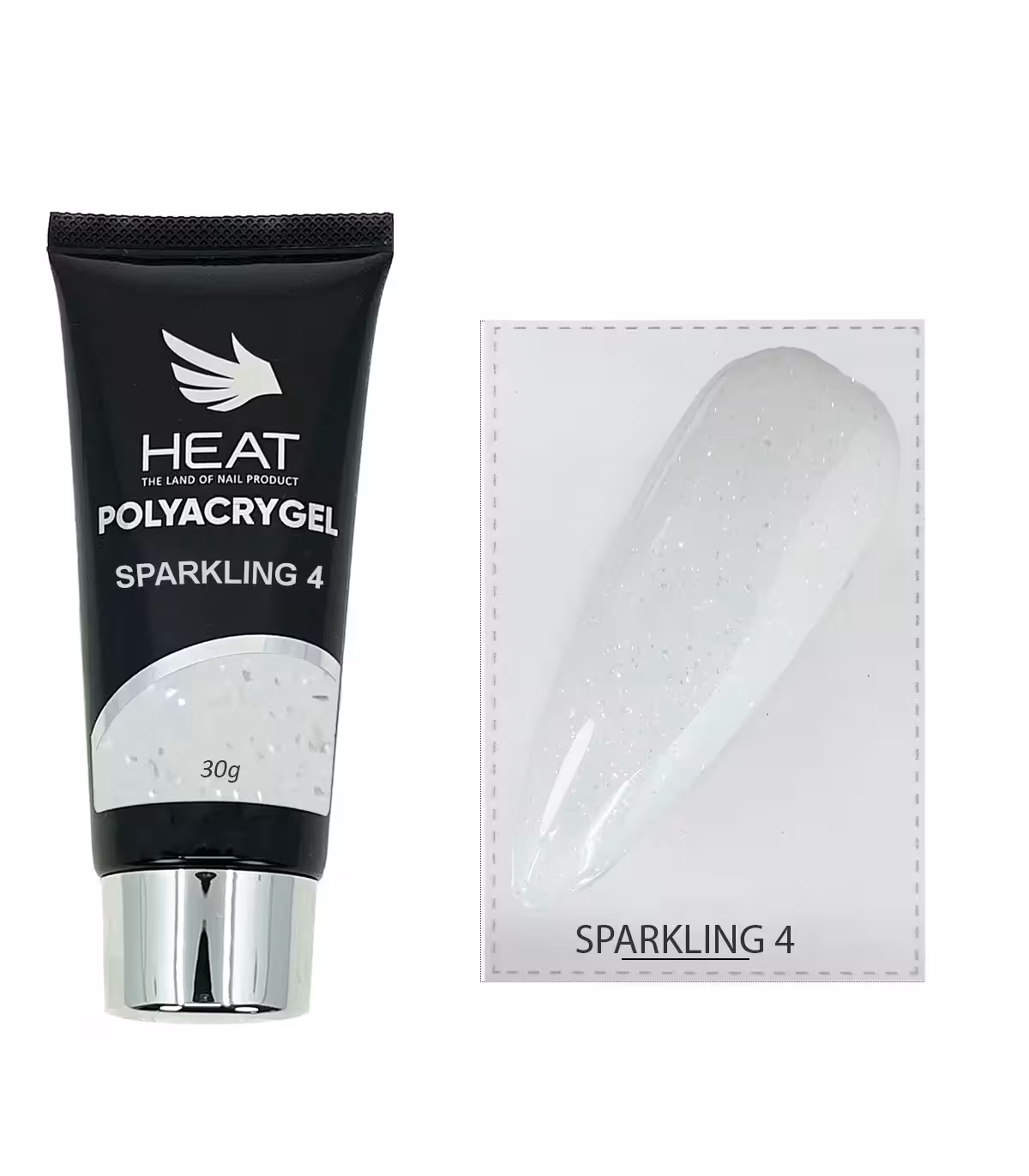 پلی ژل شیری شاین دار هیت HEAT SPARKLING4 30G