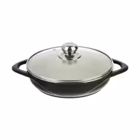 تابه عروس کد 74349 سایز 24 در شیشه ای بدنه چدنی