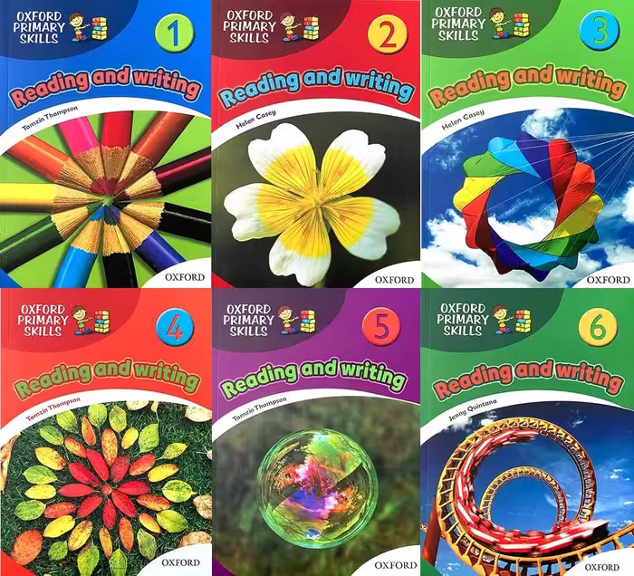 مجموعه 6 جلدی آکسفورد پرایمری اسکیلز ریدینگ اند رایتینگ | کتاب انگلیسی oxford primary skills Reading and Writing