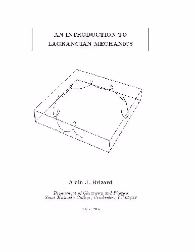خرید و دانلود نسخه کامل کتاب An Introduction to Lagrangian Mechanics