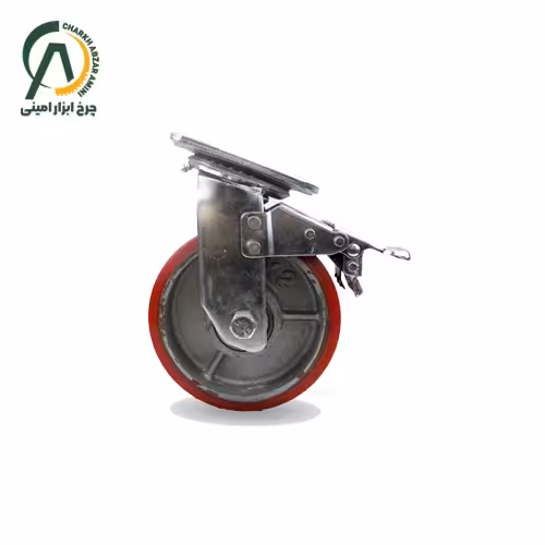 چرخ پلی اورتان گردان ترمزدار قطر 75 میلی متر