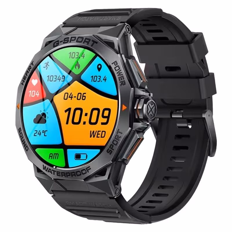 ساعت هوشمند مدل K62 Amoled دارای قابلیت های صفحه نمایش رنگی، صفحه نمایش لمسی، کنترل موسیقی،کنترل سطح اکسیژن خون، قابلیت مکالمه از طریق بلوتوث، پشتیبانی از زبان فارسی،با بند سیلیکون