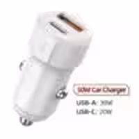 شارژر فندکی خودرو توکی (USB-C USB-A/20w 30w) Toocki 50W Car Charger سفید
