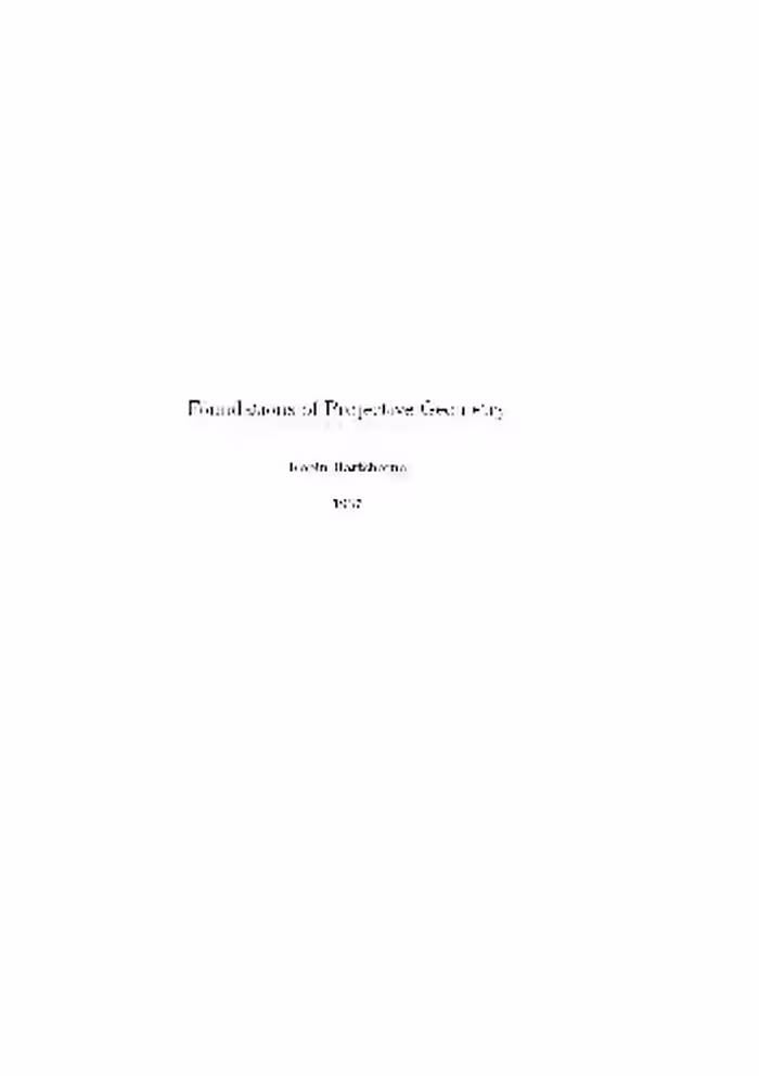 خرید و دانلود نسخه کامل کتاب Foundations of projective geometry (1967)