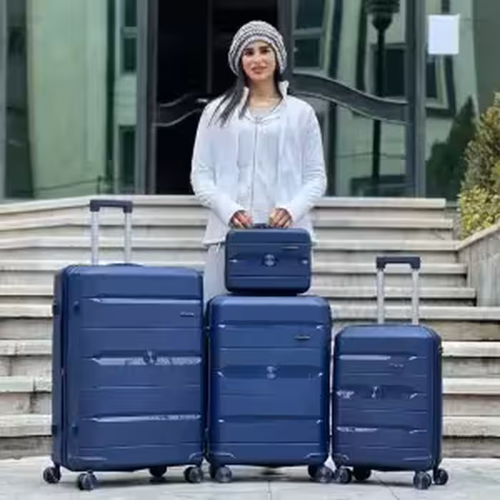 چمدان وارداتی مندوزا مدل MENDOZA - MDZ805 SERIES سری سه عددی (به همراه چمدان آرایشی هدیه)