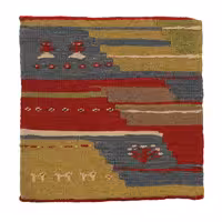 گلیم گبه دستبافت نیم متری مدل عروسکی کد 4030710