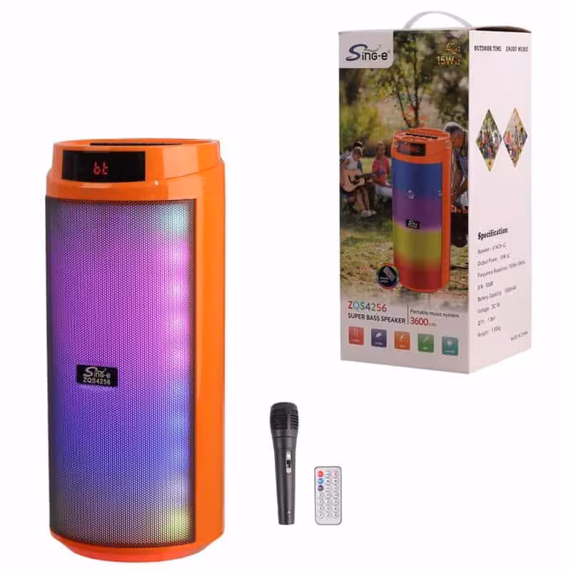 اسپیکر بلوتوثی سینگ ای ZQS4256   میکروفون و ریموت کنترل