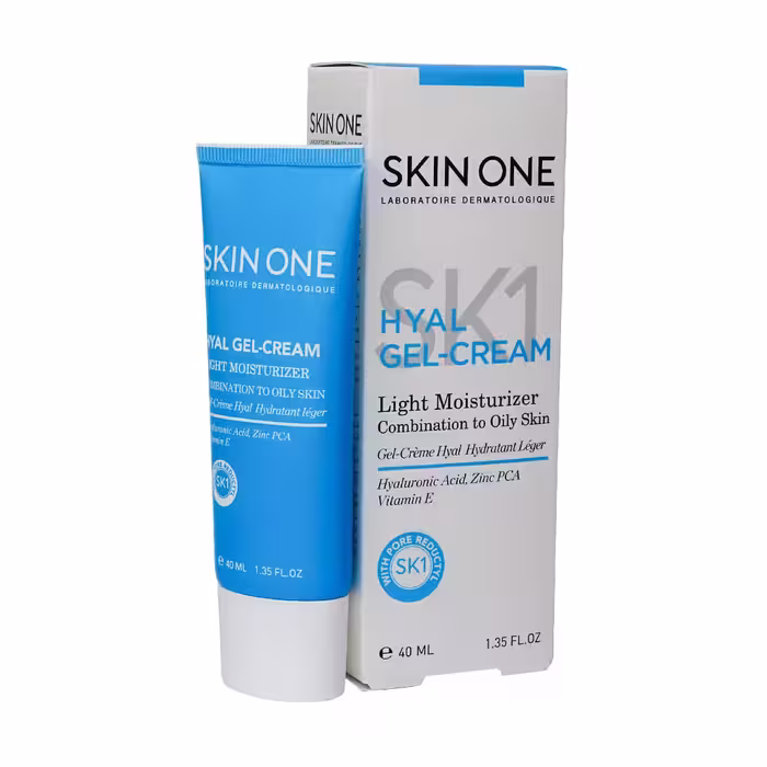 ژل کرم هیال مرطوب‌کننده مناسب پوست مختلط تا چرب اسکین وان 40 میلی‌لیتر Skin One