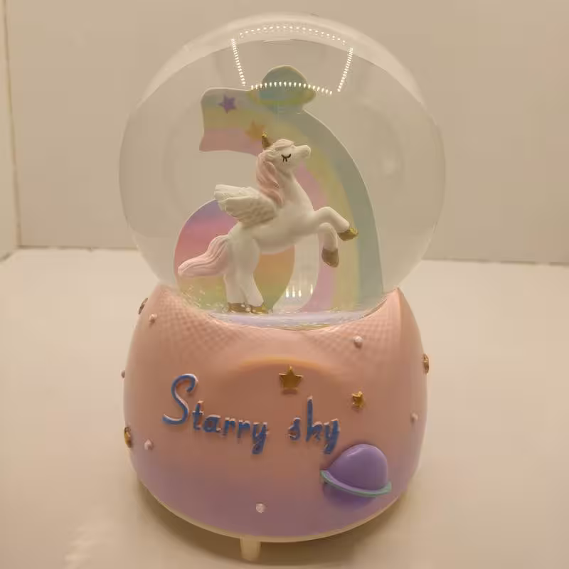 گوی موزیکال مدل پمپی اسب تک شاخ زیبا