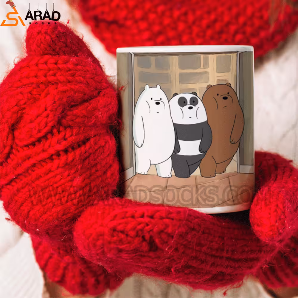 ماگ سرامیکی طرح خرس های کله فندقی