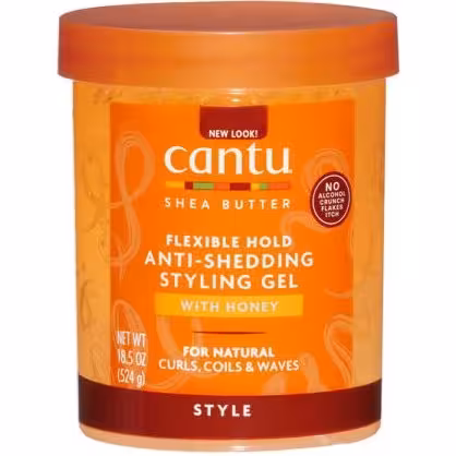 ژل حالت دهنده و تقویت کننده موی فر کانتو Cantu مدل Flexible Hold وزن 524 گرم Cantu Shea Butter Flexible Hold Strengthening Styling Gel With Jamiaican Black Castor Oil 524gr