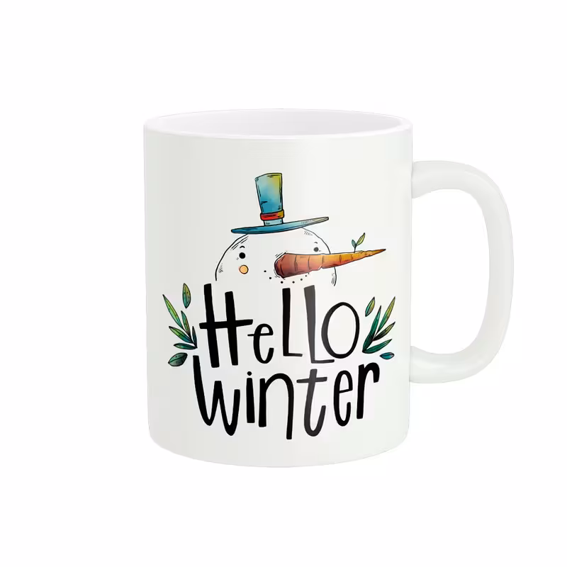 خرید ماگ-لیوان پادآفرین زمستان Hello Winter آدم برفی کد PM822