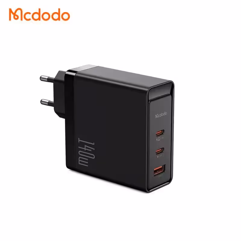 شارژر آداپتور دیواری 3 پورت 140 وات مک دودو مدل MCDODO CH-2911 GaN5 Pro