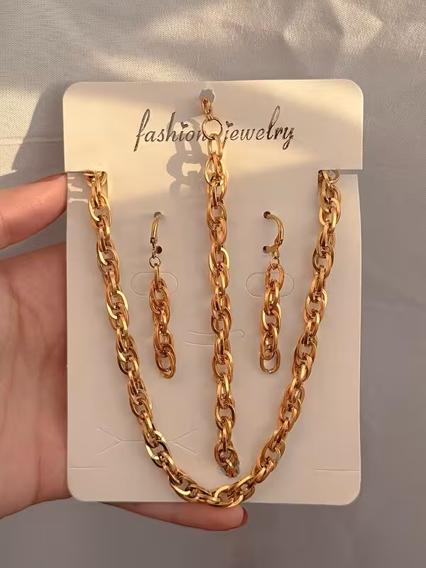 نیمست  زنانه مدل زنجیری رنگ طلایی