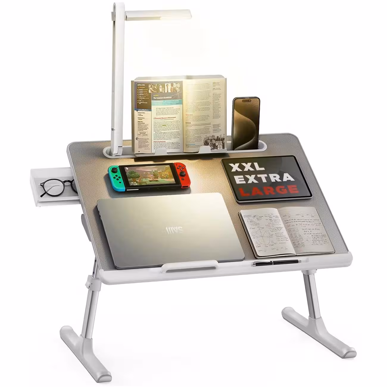 میز تحریر و لپ‌تاپ تا 17 اینچ دارای چراغ LED سایجی k8 تاشو و قابل حمل