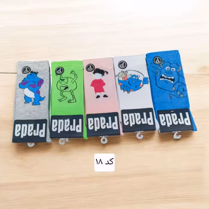 جوراب ساقدار کش انگلیسی فانتزی پنبه ترک کد 18