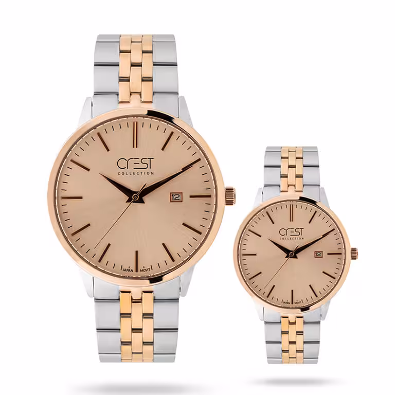 ساعت مچی ست زنانه مردانه کرست مدل 2-6705