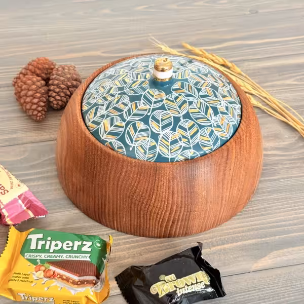 شکلات خوری چوبی مهر درب سرامیکی متوسط طرح هشت