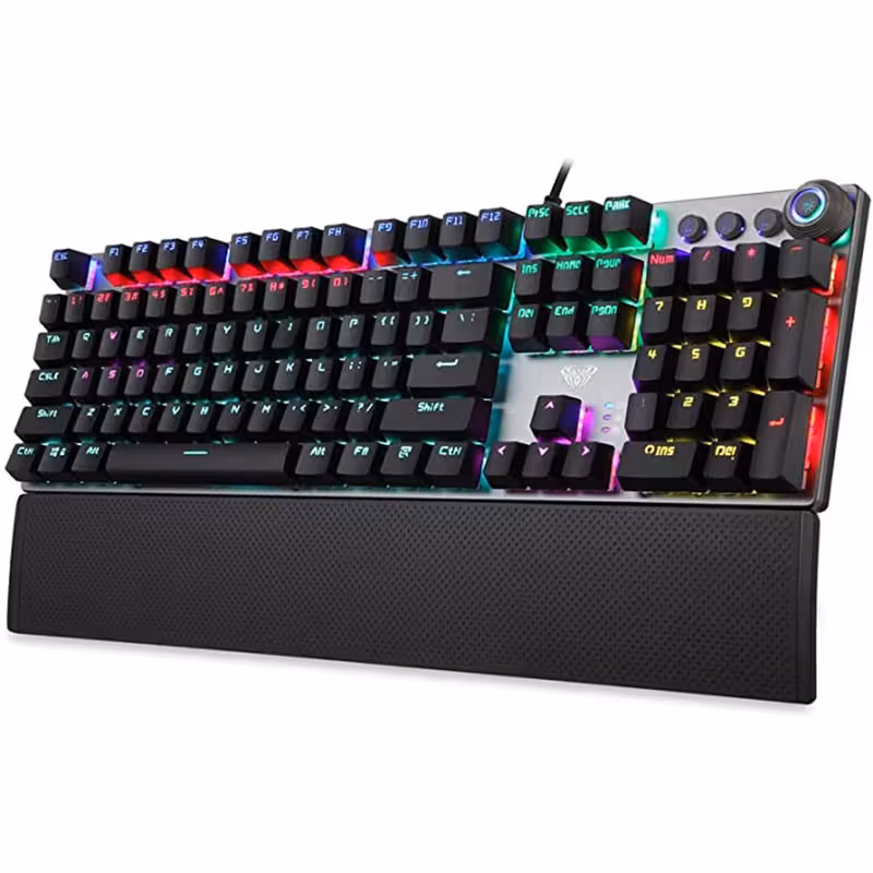 کیبورد گیمینگ ایولا مدل Aula F2088 با نورپردازی RGB