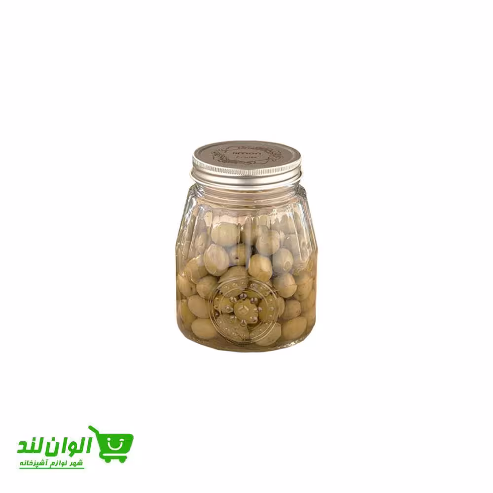 بانکه شیشه ای لیمون 1.1 لیتر مدل درب فلزی کد 38006