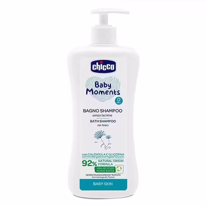 شامپو سر و بدن کودک چیکو 500 میل chicco ارگانیک 92درصد