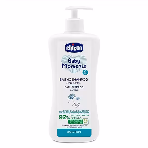 شامپو سر و بدن کودک چیکو 500 میل chicco ارگانیک 92درصد