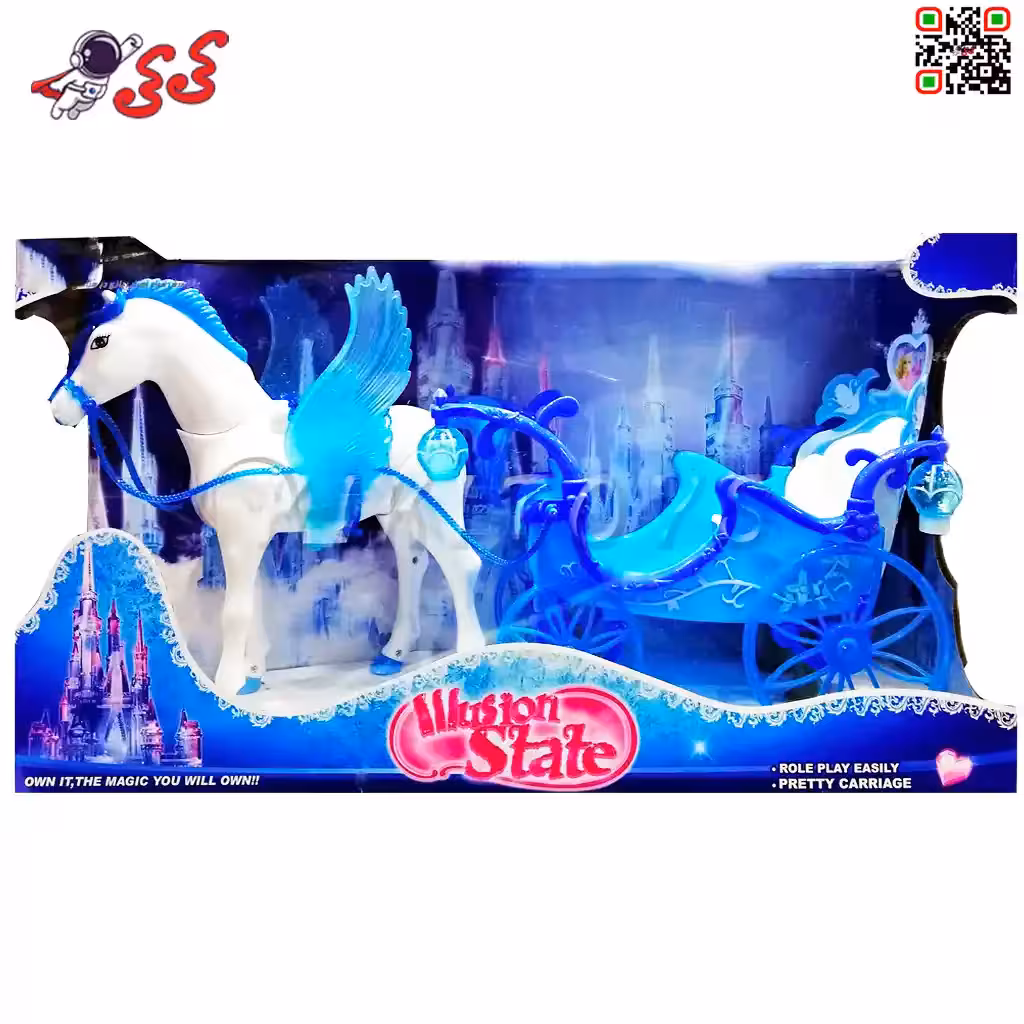 اسباب بازی کالسکه و اسب بالدار راهرو  WUSION STATE  Cinderella