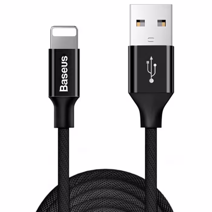 کابل لایتنینگ بیسوس Baseus مدل CALYW-01 با طول 1.2 متر و توان 2 آمپر