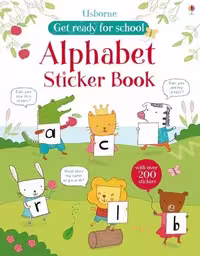 دفترچه برچسب Usborne get ready for school Alphabet sticker book