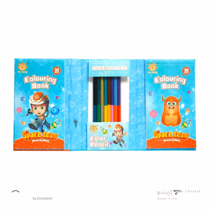 ست کادویی فانتزی دفتر یادداشت و مداد رنگی کدCC-314