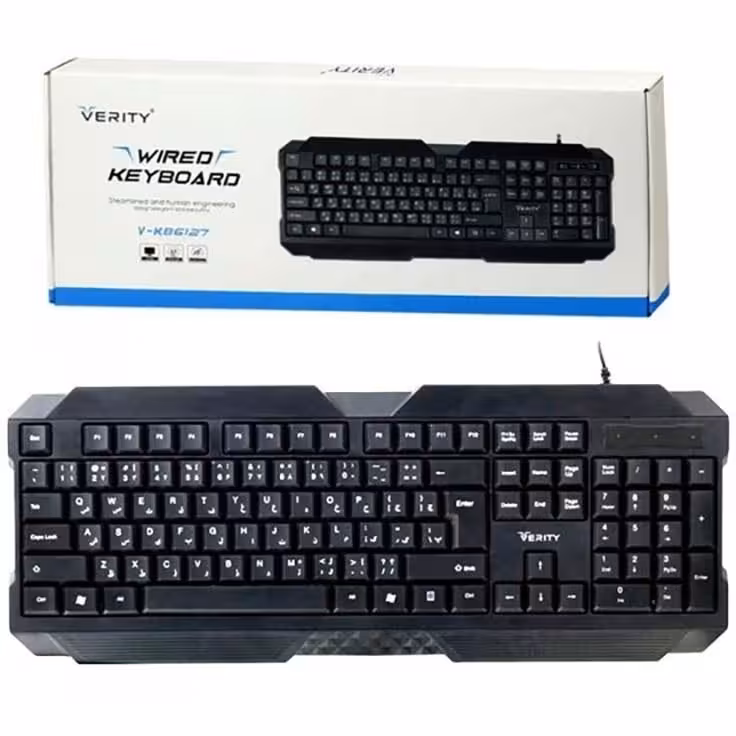 کیبورد سیم دار VERITY V-KB6127